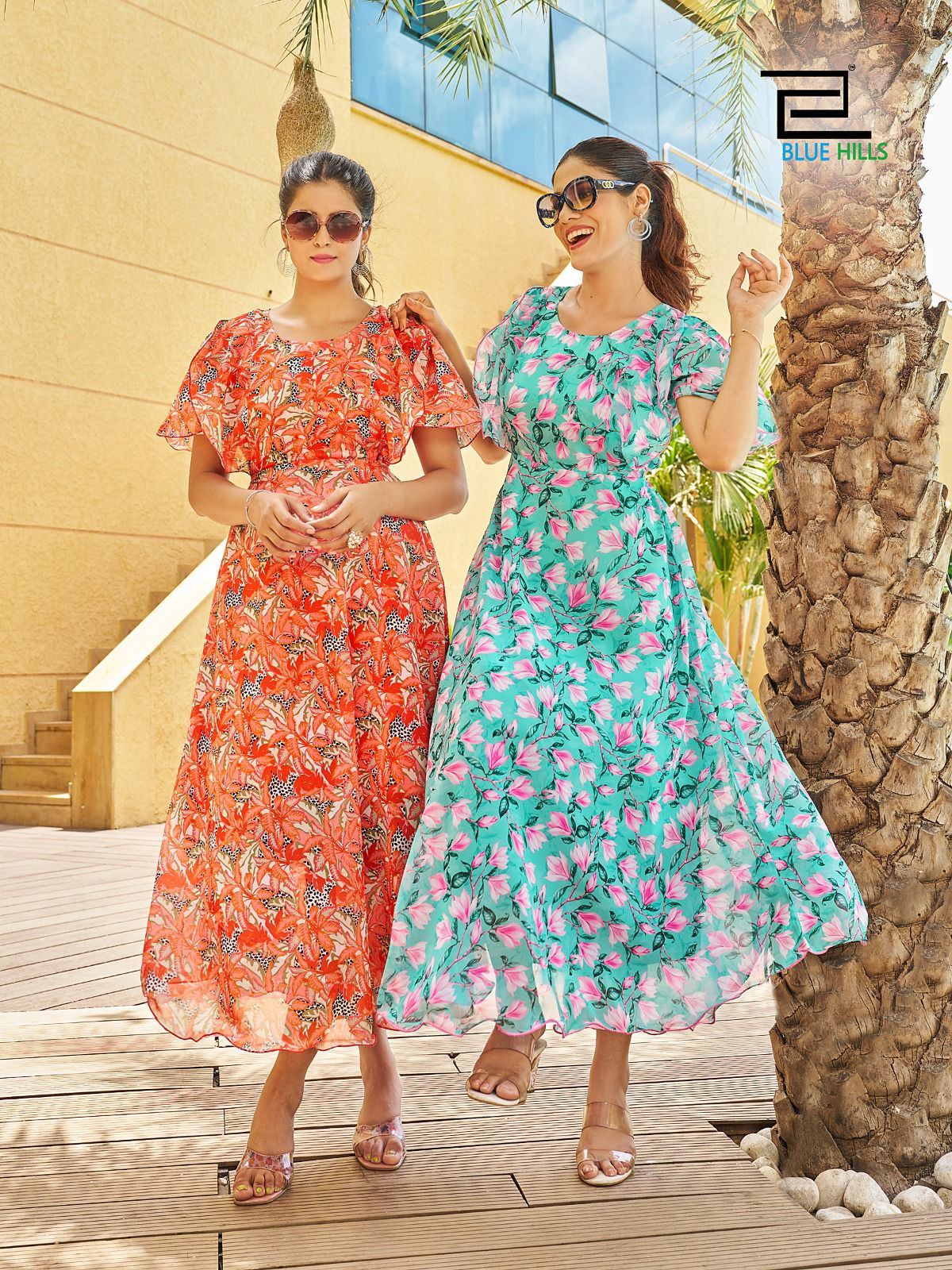 Bigg Bull By Blue Hills Georgette Digital Printed Party Wear Kurtis